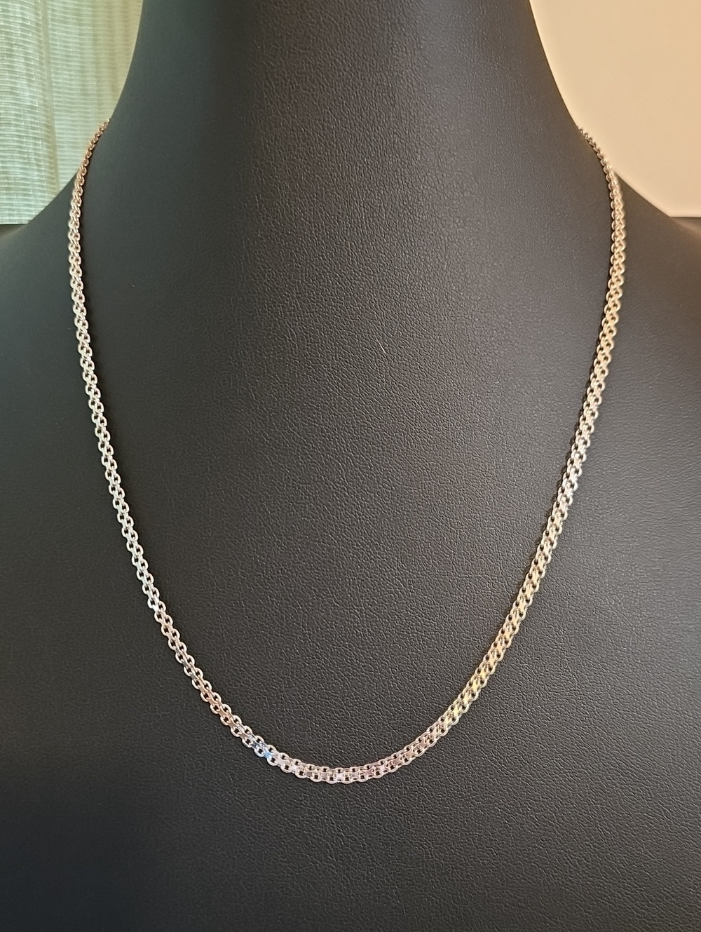 Flat Bismarck (or Bismark) Link Chain Necklace